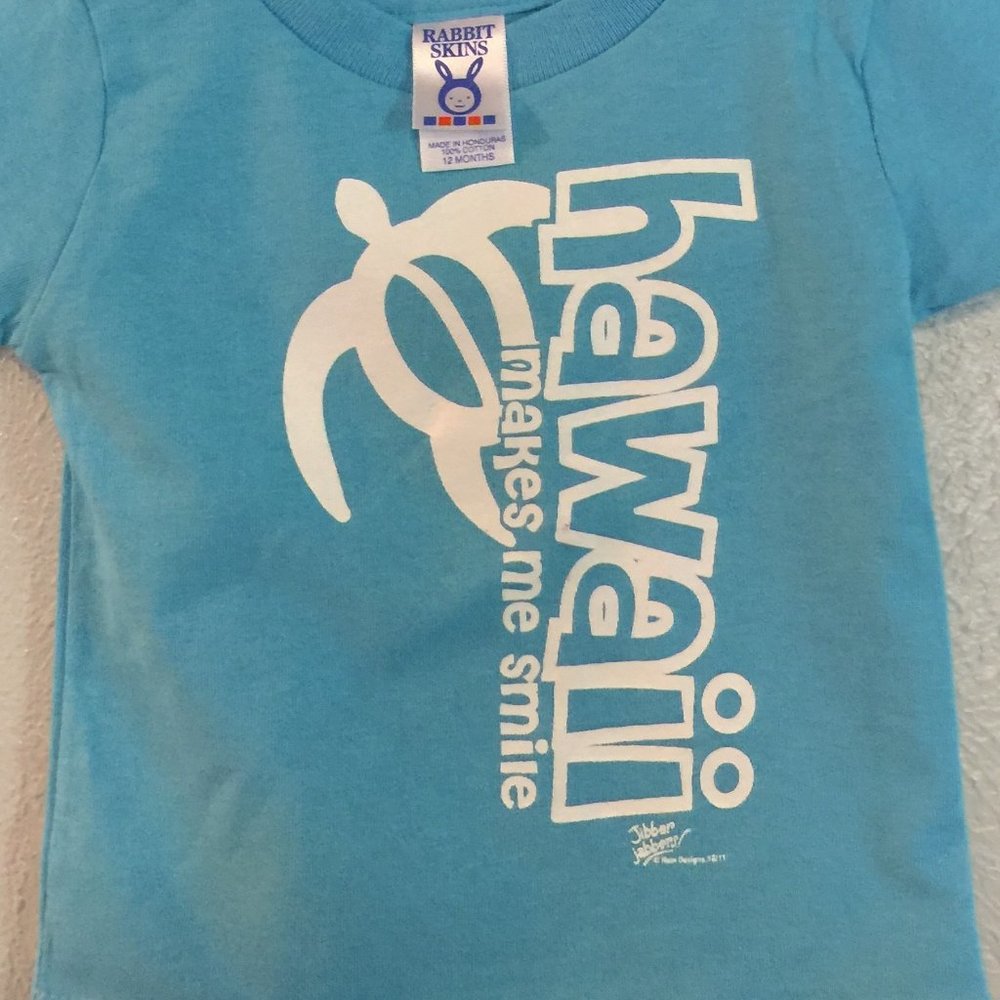 🐶3/$15 INFANT TEE HAWAII MAKES ME SMILE W/TURTLE